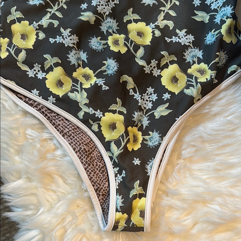 Acacia Swimwear Floral One Piece - Yellow and Green - Picture 5 of 6